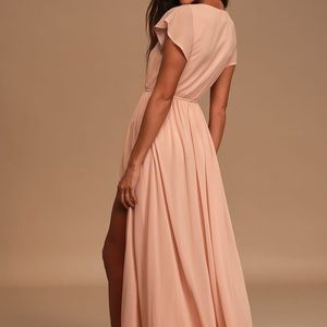 Lulus Blush Pink Flowt Maxi Dress